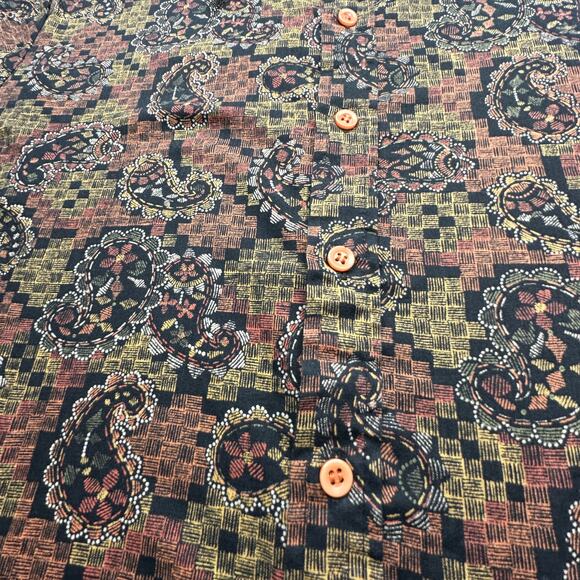 Vintage 70s Strung Out Psychedelic Button Long Sleeve The Fitted Shirt Men Large - Picture 6 of 9